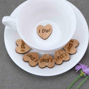50pcs/lot Natural Wood Wooden Love Heart Wedding Table Decoration DIY Craft