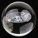 80mm Clear Crystal Glass Ball Sphere Balls Home Decoration -Solar System