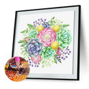 Succulent 5D DIY Full Round Drill Diamond Painting Plant Rhinestone Picture