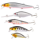 5Pcs Fishing Lures Set Mixed 5 Models Bait Artificial Make Bass Crank Baits