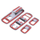 4 Carbon Fiber Style Door Window Switch Cover Trim fit for Jeep Cherokee 2014-18
