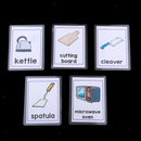 96PCS Word Activity Playing Flash Cards Pocket Card Kitchenware & Furniture