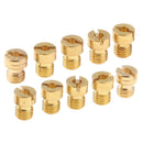 10 Pcs Slow Air Jet Carburetor Injector Nozzle Main Jet 108 - 124