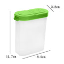 250ml 2 Lid Moisture-proof Transparent Seasoning Box Spice Condiment Bottle