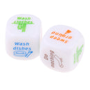 2x Acrylic Six Sided Dice Chore Decider Die for Household Wife Birthday Gift