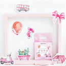 46pcs/set Girls Pink Diary Planner Stickers Scrapbooking School Office Suppl!o