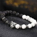 Handmade Mens Women Animal Beaded Natural Lava Stone 8MM Beads Agate Bracelet MO