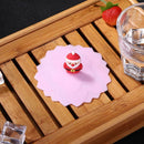 Silicone Cup Cover Transparent Heat-resistant Dustproof (Santa Claus) A