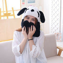 Panda Hat Ear Moving Jumping Hat Funny Plush Warm Hat Cap for Womens Girls