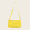 Women Solid Evening Clutch Shoulder Handbags PU Leather Totes Bags (Yellow)
