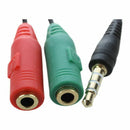 20cm 3.5mm Male to Dual Female Microphone Audio Extension Cable J2G1