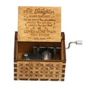 Wooden Music Box Mom to Daughter -You Are My Sunshine Engraved Christmas Gi U5T6