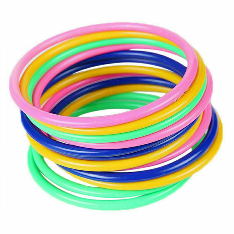 10X Child Kids Plastic Toss Rings Circle Hoopla Game 5.1" Throw to D9Q3 S0D Y1N7