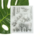 Xmas trees and candles Scrapbooking Album Card Decor Diary Craft Clear Stamps JR