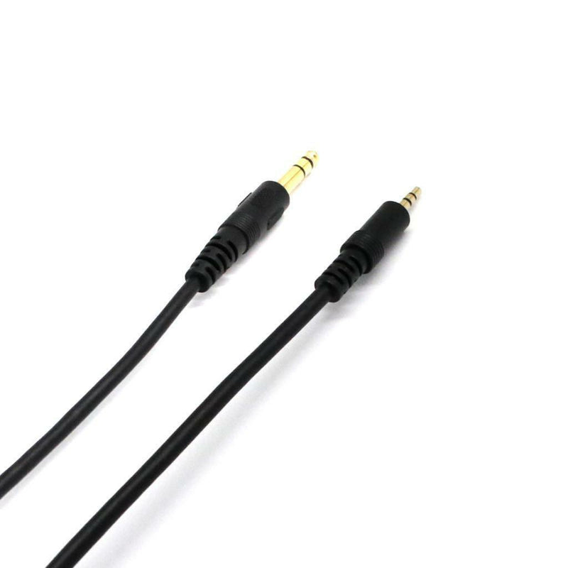Audio Cable 5 FT Stereo 3.5mm Male to 1/4" 6.35mm Male for iPod, Amplifier