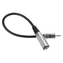 3pin XLR Male to 3.5mm TRS Male Cable Audio Adapter Cable Metal Connector