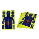 10 Pieces Paper Targets - Splatter Shots Burst Bright Fluorescent Yellow & Blue