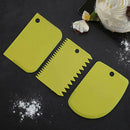 3x Plastic Dough Icing Fondant Scraper Cake Decorating Baking Pastry Tools