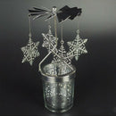 Rotary Spinning Candlestick Tealight Candle Holder Metal Tea Light Holders
