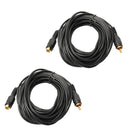 2Pack RCA Male to Female Extension Cord Composite Video Cable CD TV 6ft