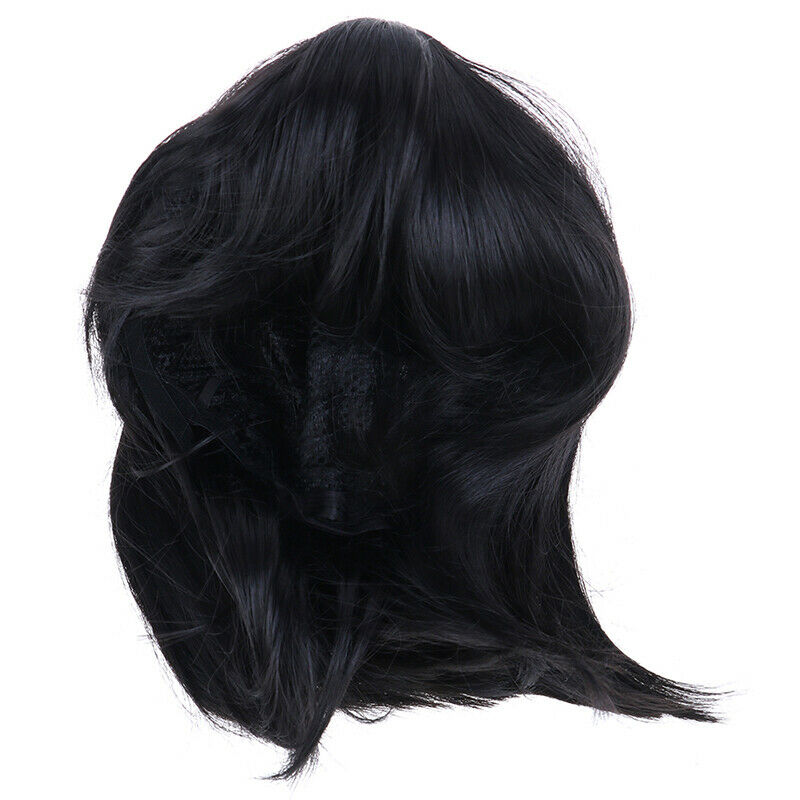 Short Bob Wigs Black Wig for Women with Bangs Straight Synthetic Wig Natural 3C