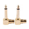 2-PACK RCA Female Jack to 1/4 inch Mono Male Plug Right Angle Audio Adapter M8B5