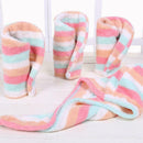 Rainbow Strips Hair Towel Quick Magic Dry Hat Cap Twist Head Towel X7E4
