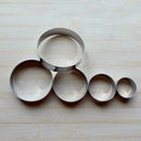 5pcs/Set Stainless Steel Round Circles Cookie Dessert Fruit Mould High quality