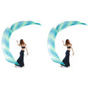 2x Flowy Silk Veil Poi Throw Balls Belly Dance Costume Dancing Accessories