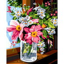 Painting By Numbers Kit DIY Flower Bottle Canvas Oil Art Picture Home Decor
