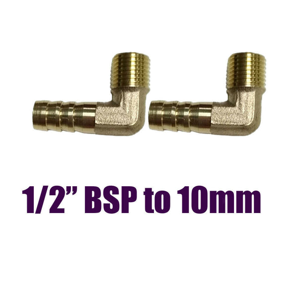 2x1 / 2 "BSP 10mm Angle Male Thread Hose Connection Fuel Air Gas Water Hose