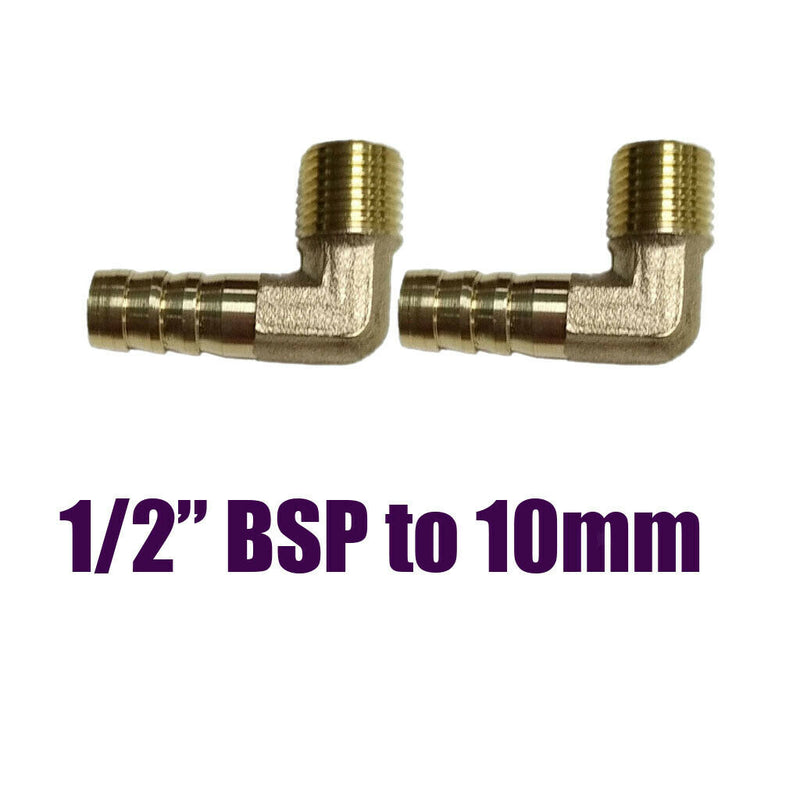 2x1 / 2 "BSP 10mm Angle Male Thread Hose Connection Fuel Air Gas Water Hose