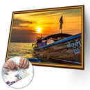 1000 Pieces DIY Paper Jigsaw Puzzle Boat Picture Toys for Reduce Stress