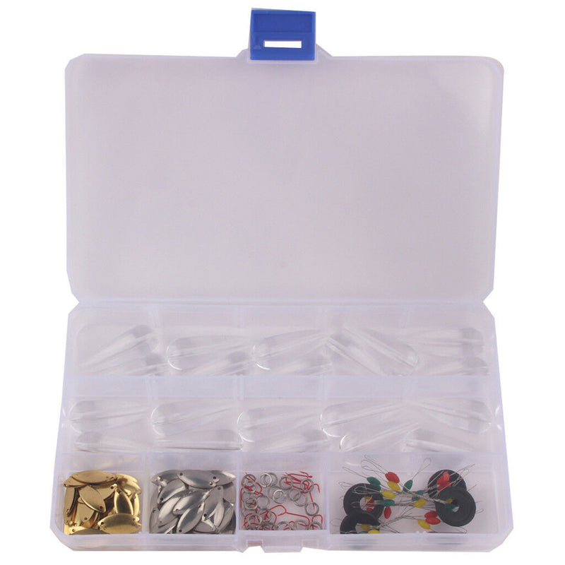 206x Assorted Sequins Baits Floating Bombarda Floats Hooks Rings Space Beans