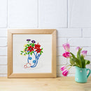 DIY Blooming Flowers Cotton Thread Embroidery Cross Stitch Needlework Kit