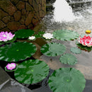 Pack Of 9 Artificial Floating Foam Lotus Leaves Water Lily Pads Ornaments MO