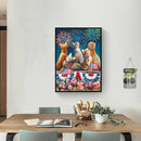 DIY Five Cats Full Drill Round Diamond Painting Bead Art Mosaic Home Decor