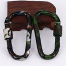 1x Camouflage Carabiner Outdoor Camping Fishing Carabiner Keyring Clip Hook B1D7