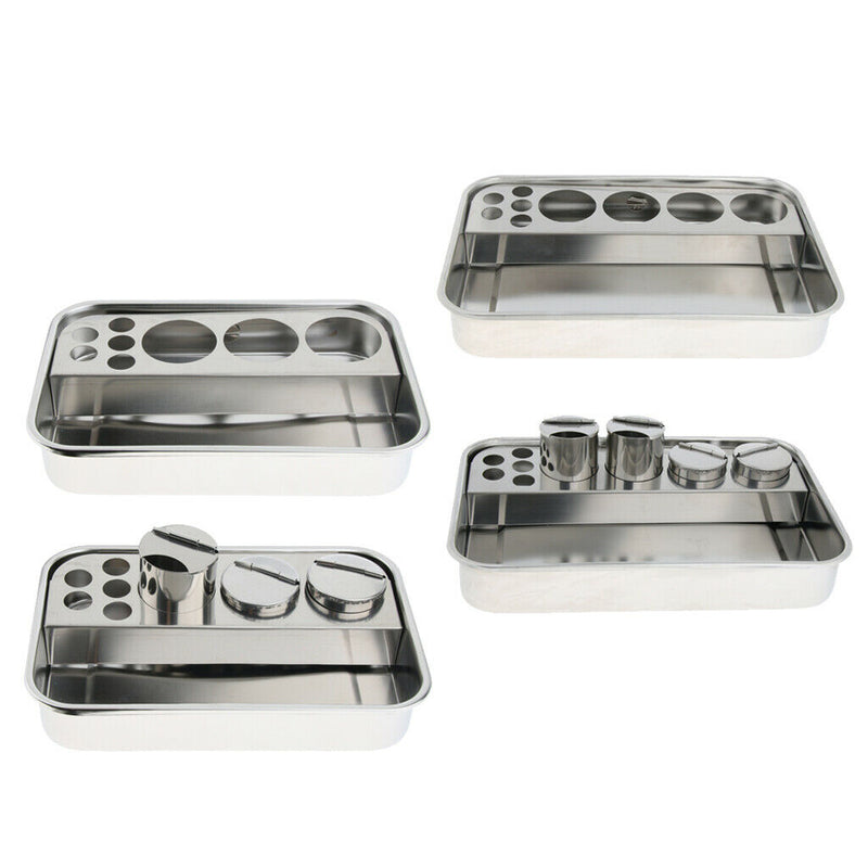 Stainless Steel Dental Instrument Tool Storage Box Sterilization Tray