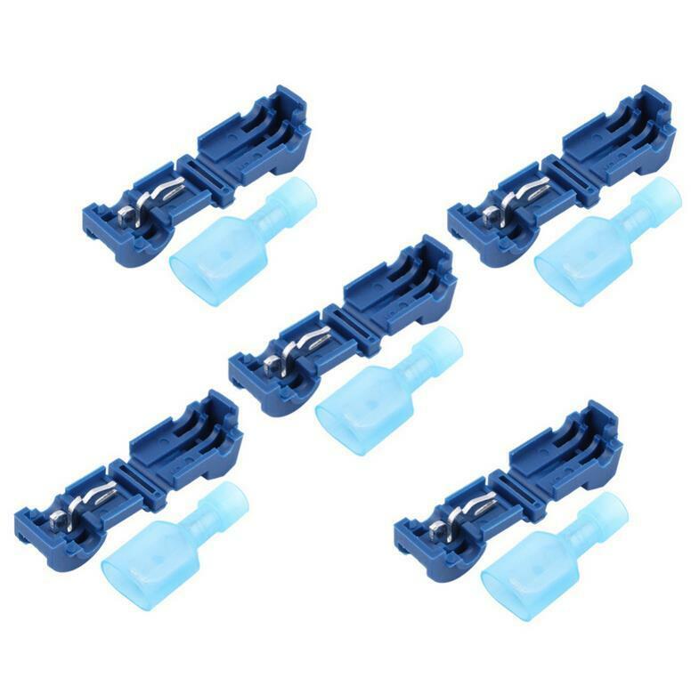 10 Pcs Electrical Cable Connectors Quick Splice Lock Wire Terminals Crimp Blue C