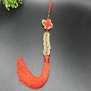 Knot Tassel Hanger Feng Shui 5 Coins Pendant Key Ring Car New.. String N0T8
