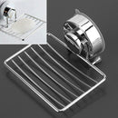 1x Shower Soap Dishes Holder Basket Tray Organizer Bathroom Strong Suction Cup