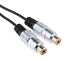 1Pcs RCA Male To 2-RCA Female Jack Y Splitter Audio Video
