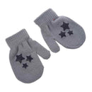 Baby Kids Five-pointed star Pattern Gloves Boys Girls Winter Warm Knitted M O1B1