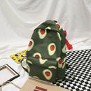 Cute Backpack Fashion Nylon Fruit Print Backpack Women's Large Capacity Sch