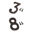 3 &8 Heavy Duty Wrought Iron House Address Number Digits for Door Sign