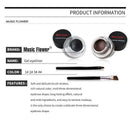 Music Flower Eye Makeup Set Black +Blue 2 in 1 Eyeliner Gel Waterproof Make