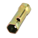 Double End Spark Plug Box Spanner Hex Socket Tool 16/18mm Bronze