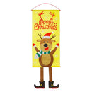 Christmas Hanging Flags Door Curtain Festival Decor Banners (Elk) A