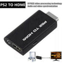 for HDTV Monitor PS2 to HDMI Video Adapter Converter with 3.5mm Audio Output